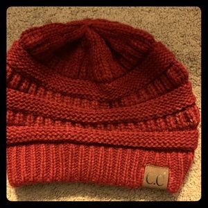 CC beanie!Reflection on pic but it’s MAROON